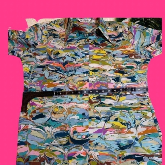 Vintage Lanvin silk shirt Jackson pollack button up - Picture 8 of 14